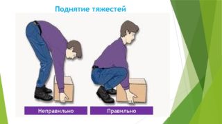 Поднимала тяжелое болит спина